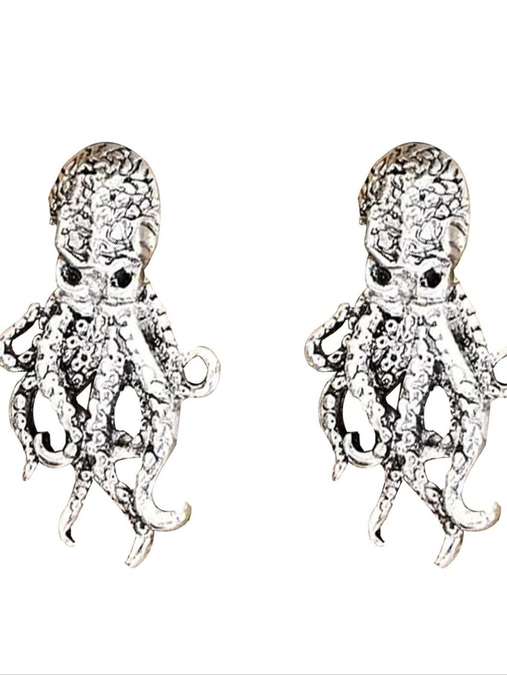 Silver /Black/Or / Gold Octopus Dangle Earrings For Women Or Men